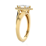 7/8 ctw Marquise Lab Grown Diamond Halo Engagement Ring