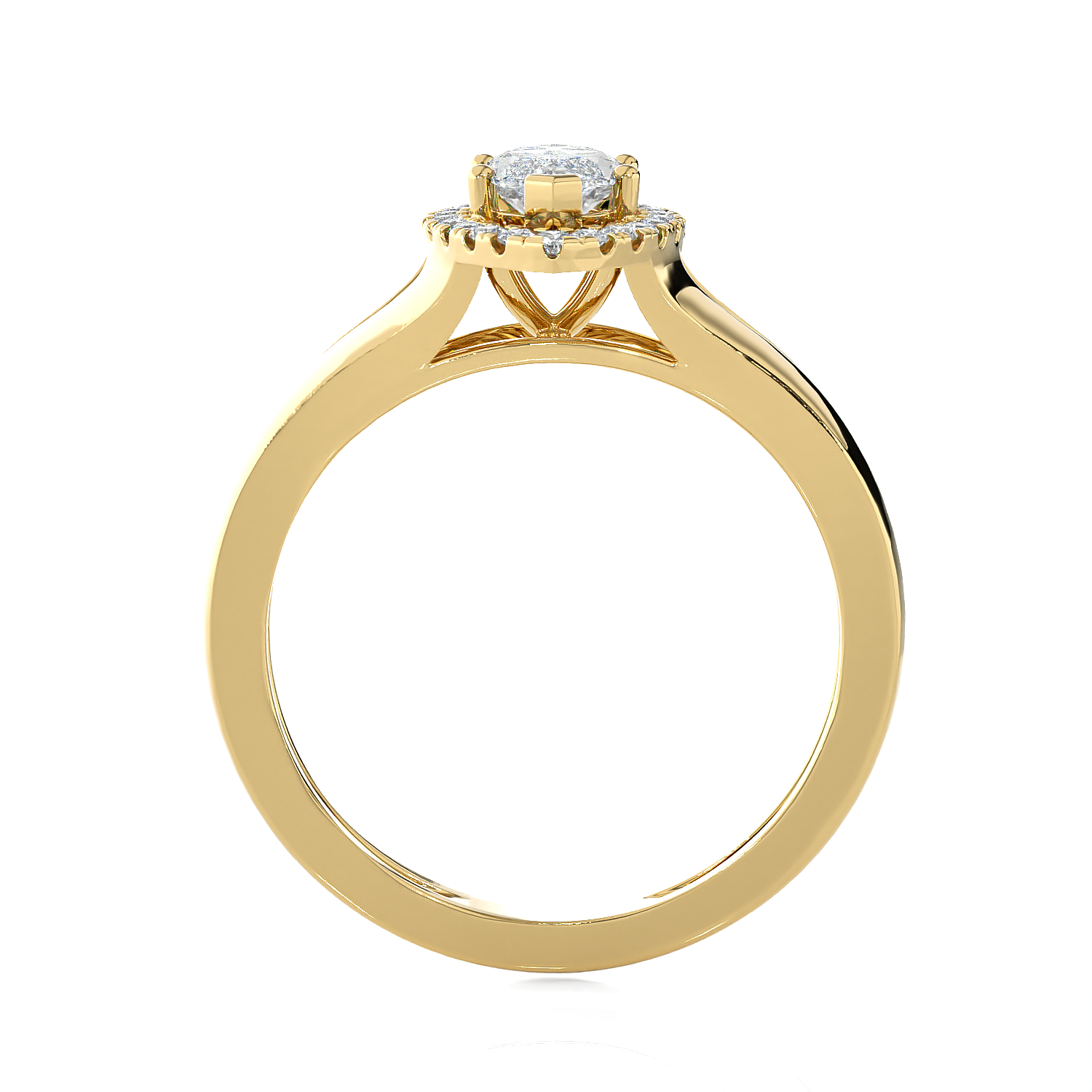 7/8 ctw Marquise Lab Grown Diamond Halo Engagement Ring