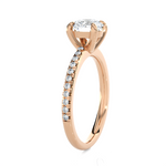 1 1/5 ctw Round Lab Grown Diamond Side Stone Engagement Ring