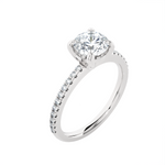 1 1/5 ctw Round Lab Grown Diamond Side Stone Engagement Ring