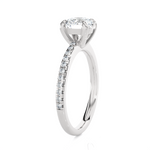 1 1/5 ctw Round Lab Grown Diamond Side Stone Engagement Ring
