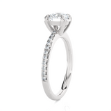 1 1/5 ctw Round Lab Grown Diamond Side Stone Engagement Ring