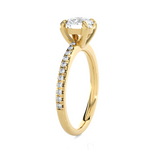 1 1/5 ctw Round Lab Grown Diamond Side Stone Engagement Ring