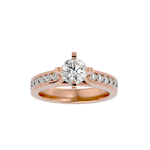 1 1/5 ctw Round Lab Grown Diamond Side Stone Engagement Ring