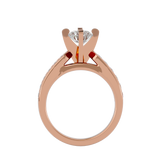 1 1/5 ctw Round Lab Grown Diamond Side Stone Engagement Ring