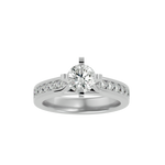 1 1/5 ctw Round Lab Grown Diamond Side Stone Engagement Ring