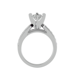 1 1/5 ctw Round Lab Grown Diamond Side Stone Engagement Ring