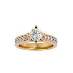 1 1/5 ctw Round Lab Grown Diamond Side Stone Engagement Ring