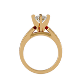 1 1/5 ctw Round Lab Grown Diamond Side Stone Engagement Ring