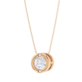 Round Lab Grown Diamond Solitaire Pendant