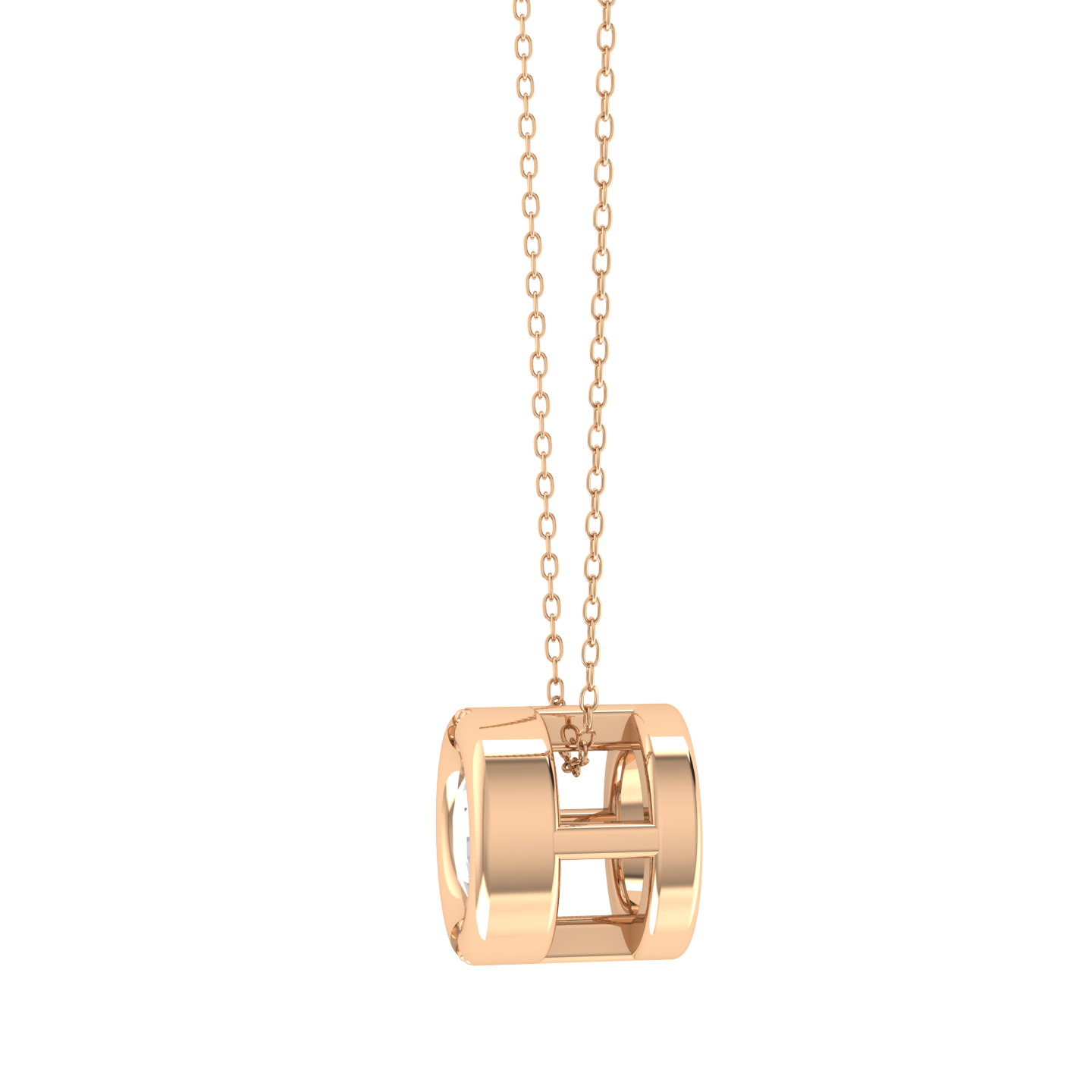 Round Lab Grown Diamond Solitaire Pendant