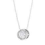 Round Lab Grown Diamond Solitaire Pendant