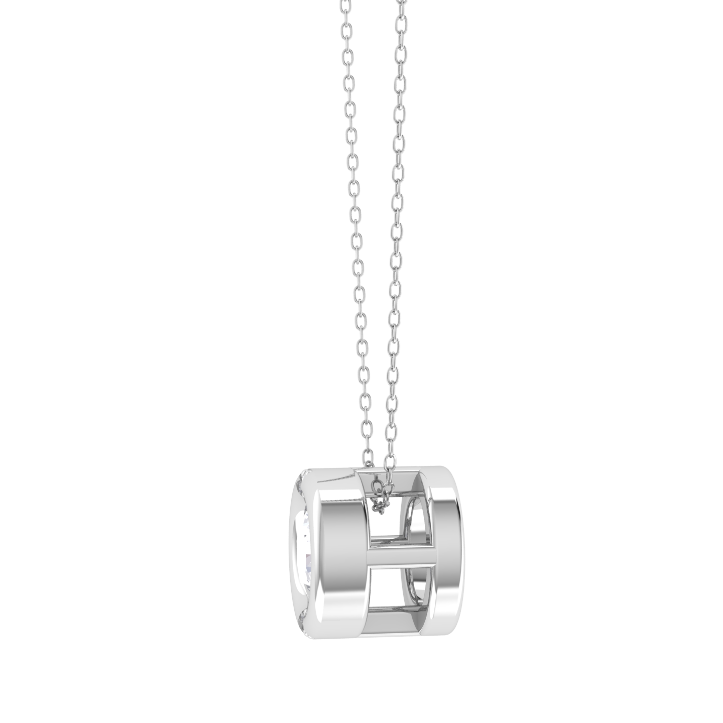 Round Lab Grown Diamond Solitaire Pendant
