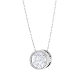 Round Lab Grown Diamond Solitaire Pendant
