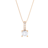 Round Lab Grown Diamond Solitaire Pendant