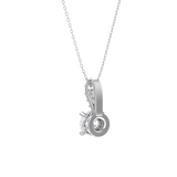 Round Lab Grown Diamond Solitaire Pendant