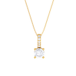 Round Lab Grown Diamond Solitaire Pendant
