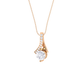 Round Lab Grown Diamond Solitaire Pendant