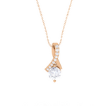 Round Lab Grown Diamond Solitaire Pendant