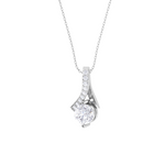 Round Lab Grown Diamond Solitaire Pendant