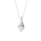 Round Lab Grown Diamond Solitaire Pendant