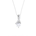 Round Lab Grown Diamond Solitaire Pendant
