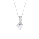 Round Lab Grown Diamond Solitaire Pendant