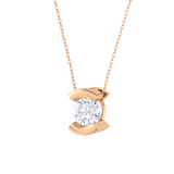 Round Lab Grown Diamond Solitaire Pendant