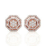 Round Lab Grown Diamond Halo Stud Earrings