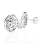Round Lab Grown Diamond Halo Stud Earrings