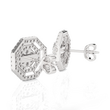 Round Lab Grown Diamond Halo Stud Earrings