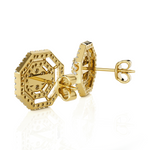 Round Lab Grown Diamond Halo Stud Earrings