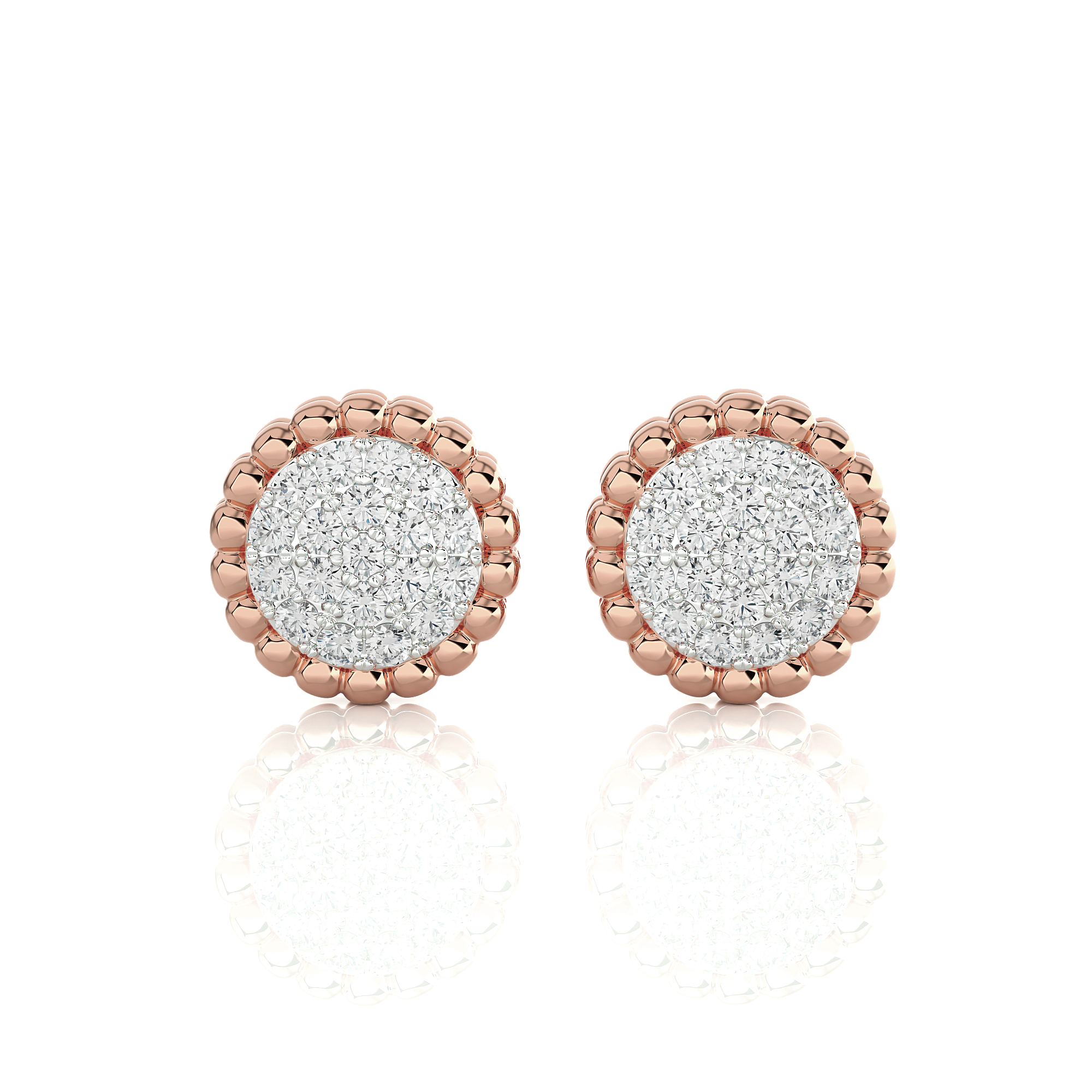 Round Lab Grown Diamond Stud Earrings
