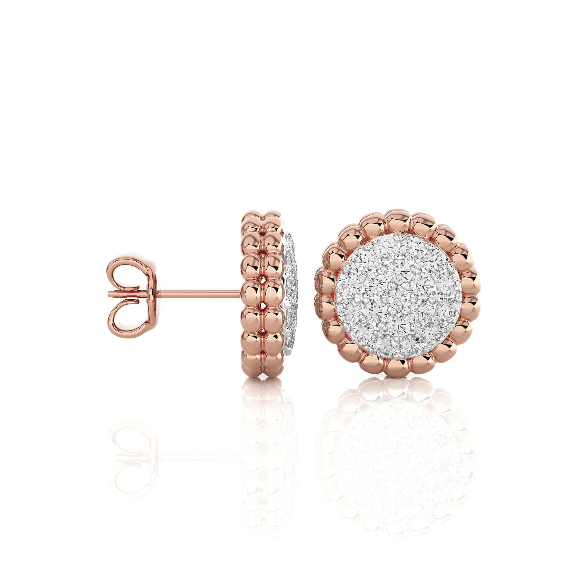 Round Lab Grown Diamond Stud Earrings