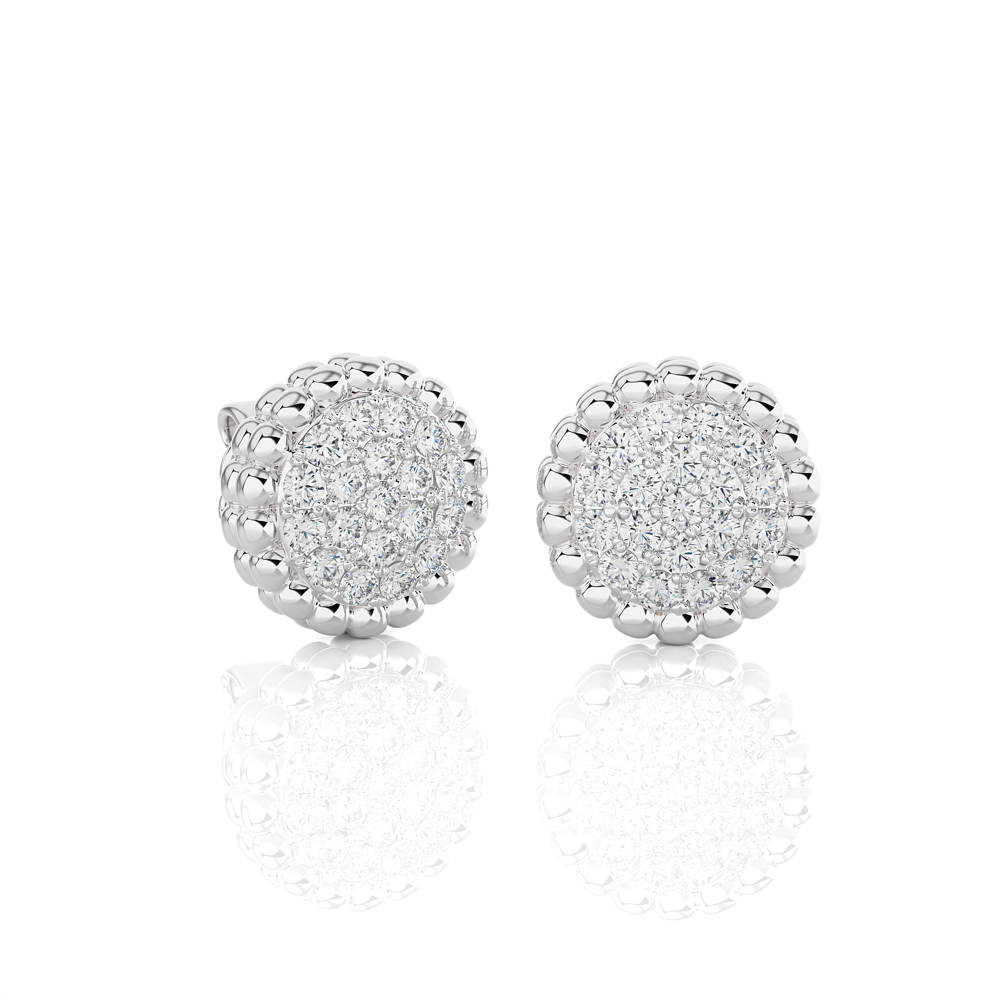 Round Lab Grown Diamond Stud Earrings