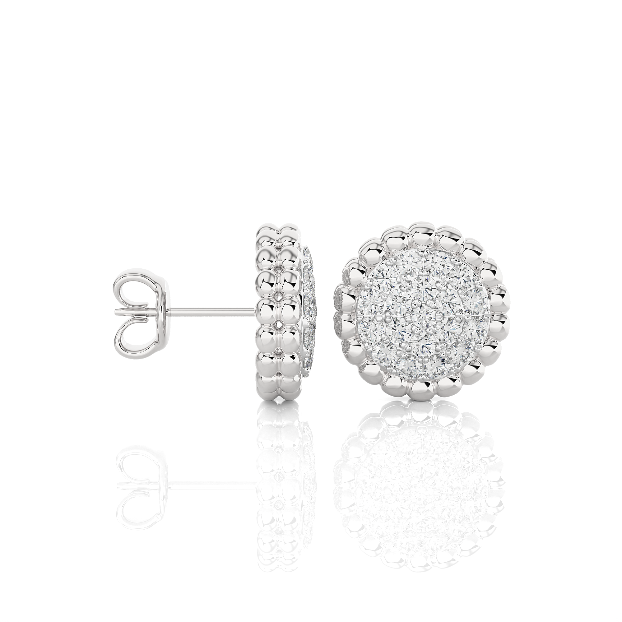 Round Lab Grown Diamond Stud Earrings