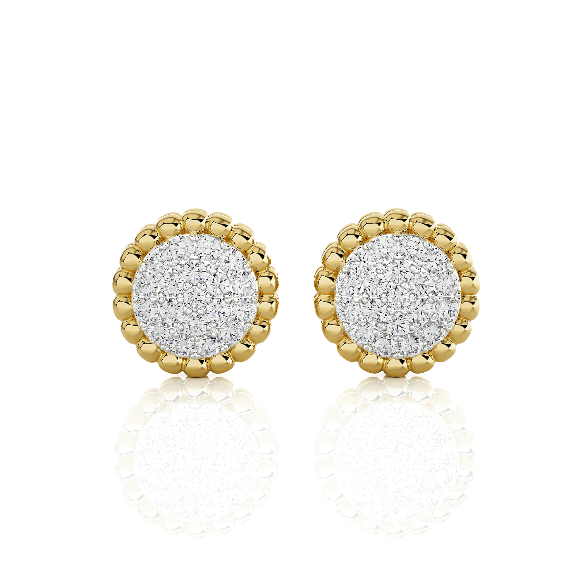 Round Lab Grown Diamond Stud Earrings