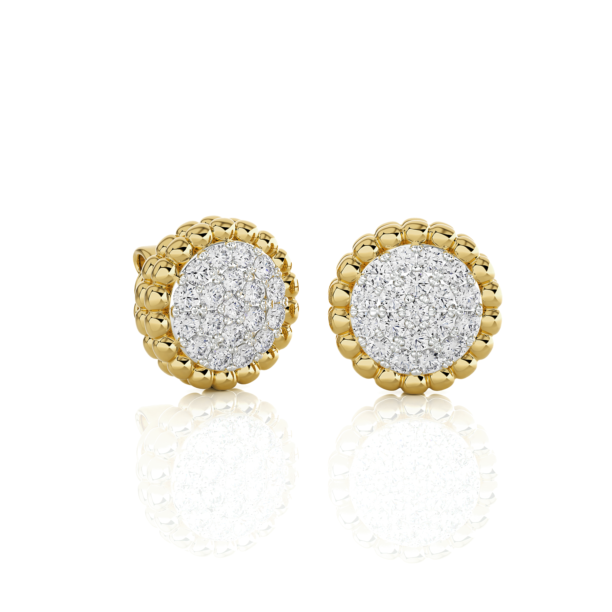 Round Lab Grown Diamond Stud Earrings