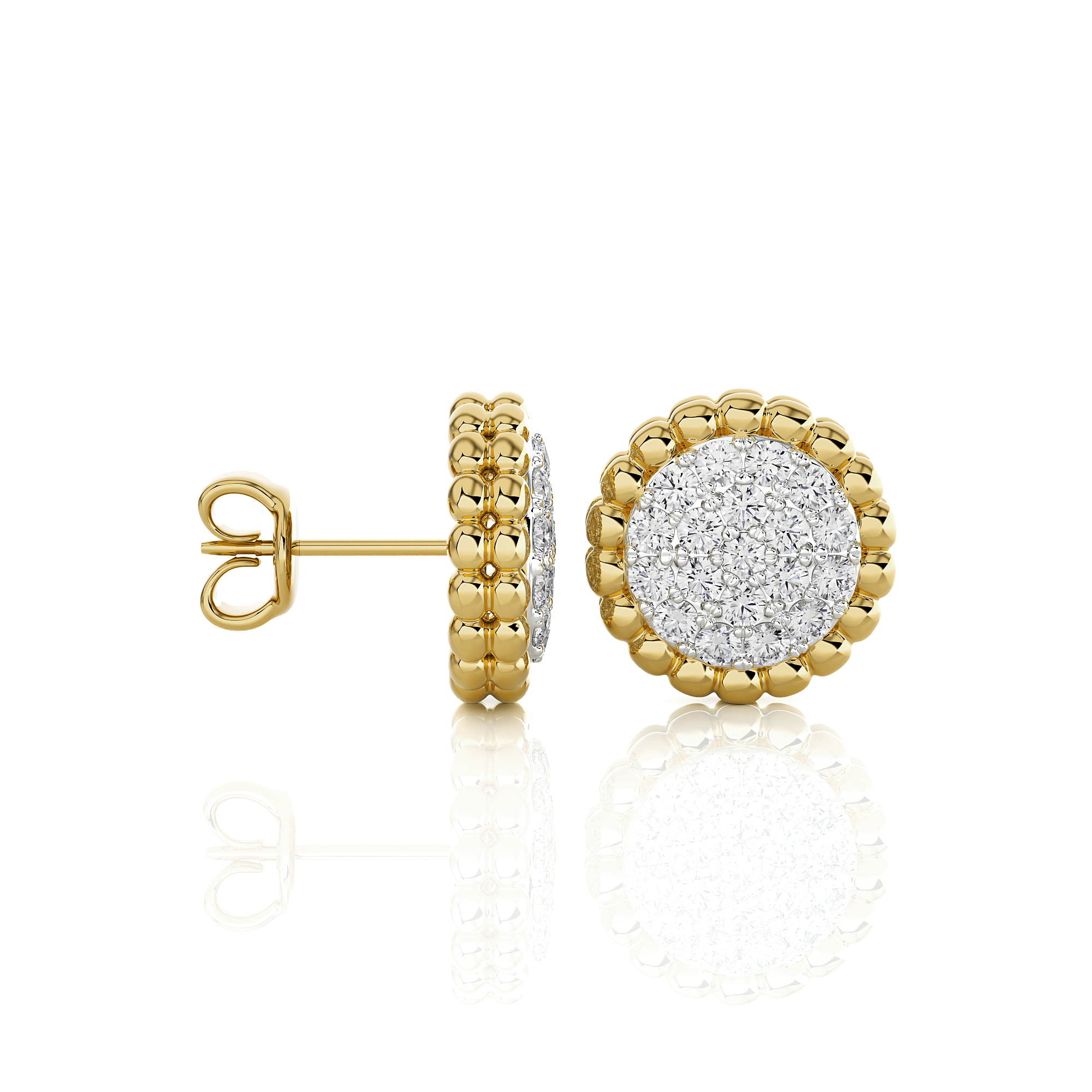 Round Lab Grown Diamond Stud Earrings