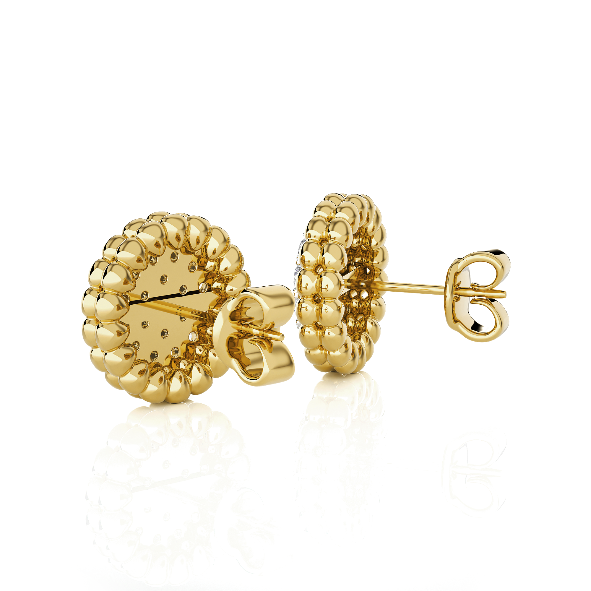 Round Lab Grown Diamond Stud Earrings