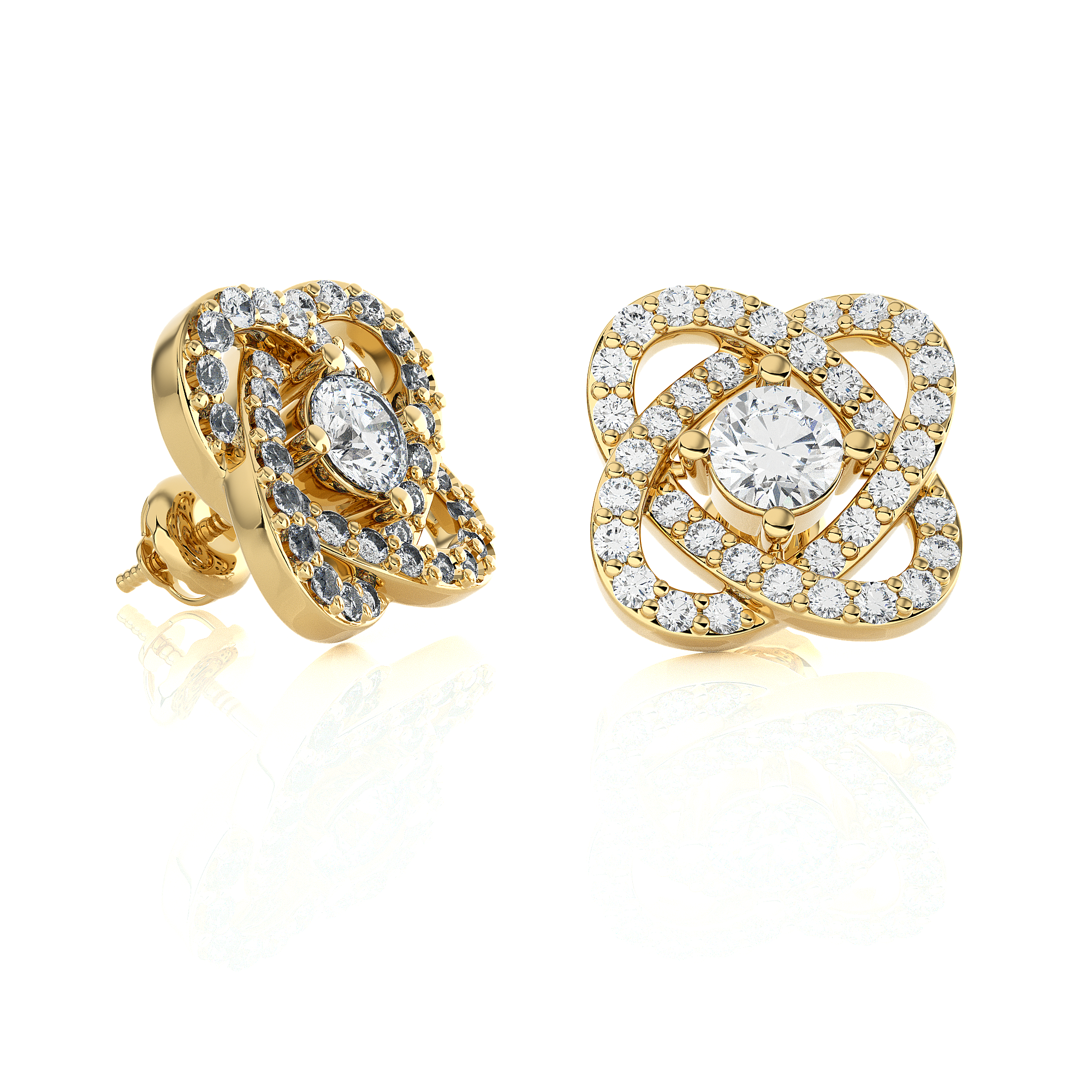 Round Lab Grown Diamond Stud Earrings