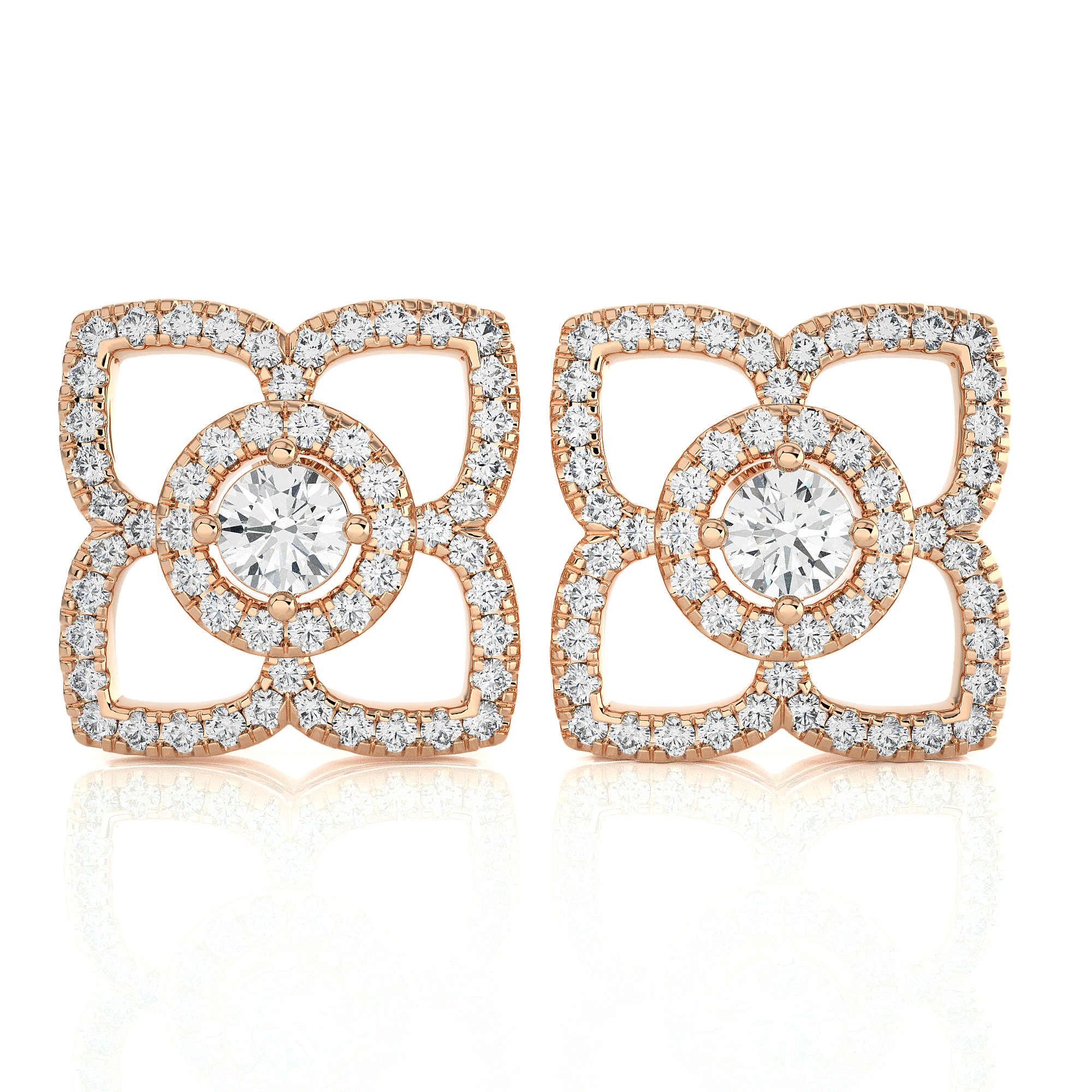 Round Lab Grown Diamond Stud Earrings