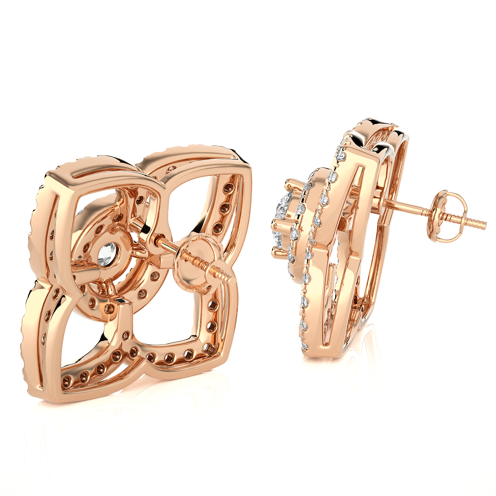 Round Lab Grown Diamond Stud Earrings