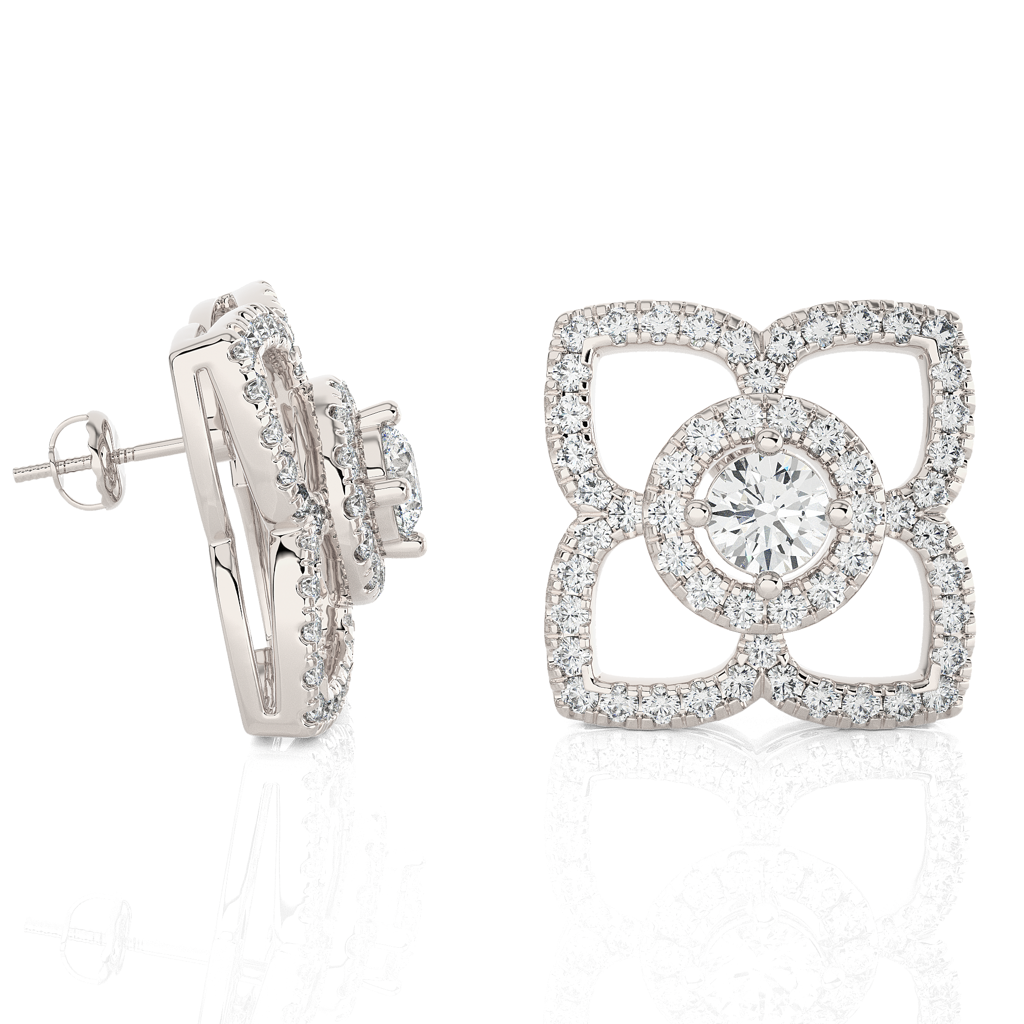 Round Lab Grown Diamond Stud Earrings