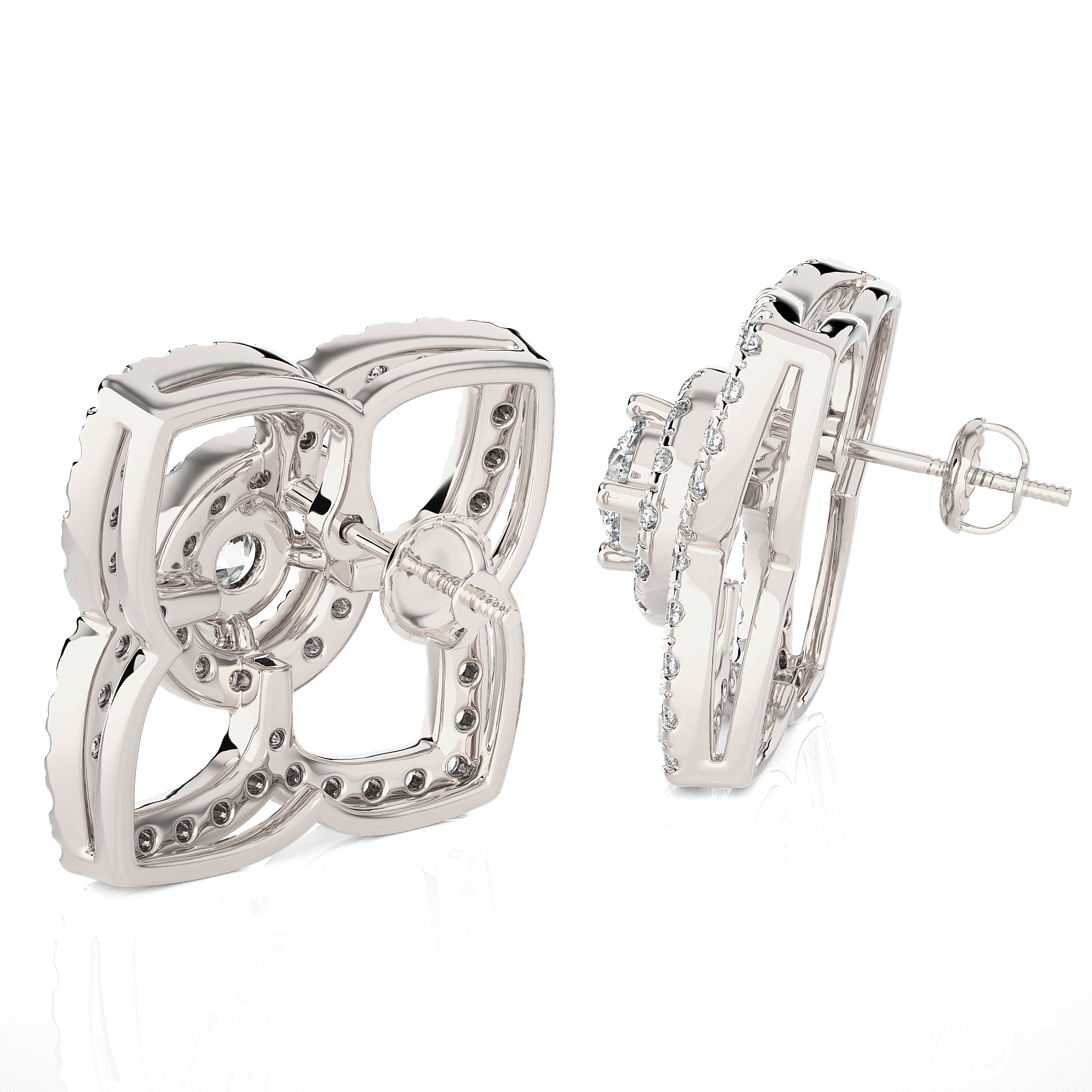 Round Lab Grown Diamond Stud Earrings