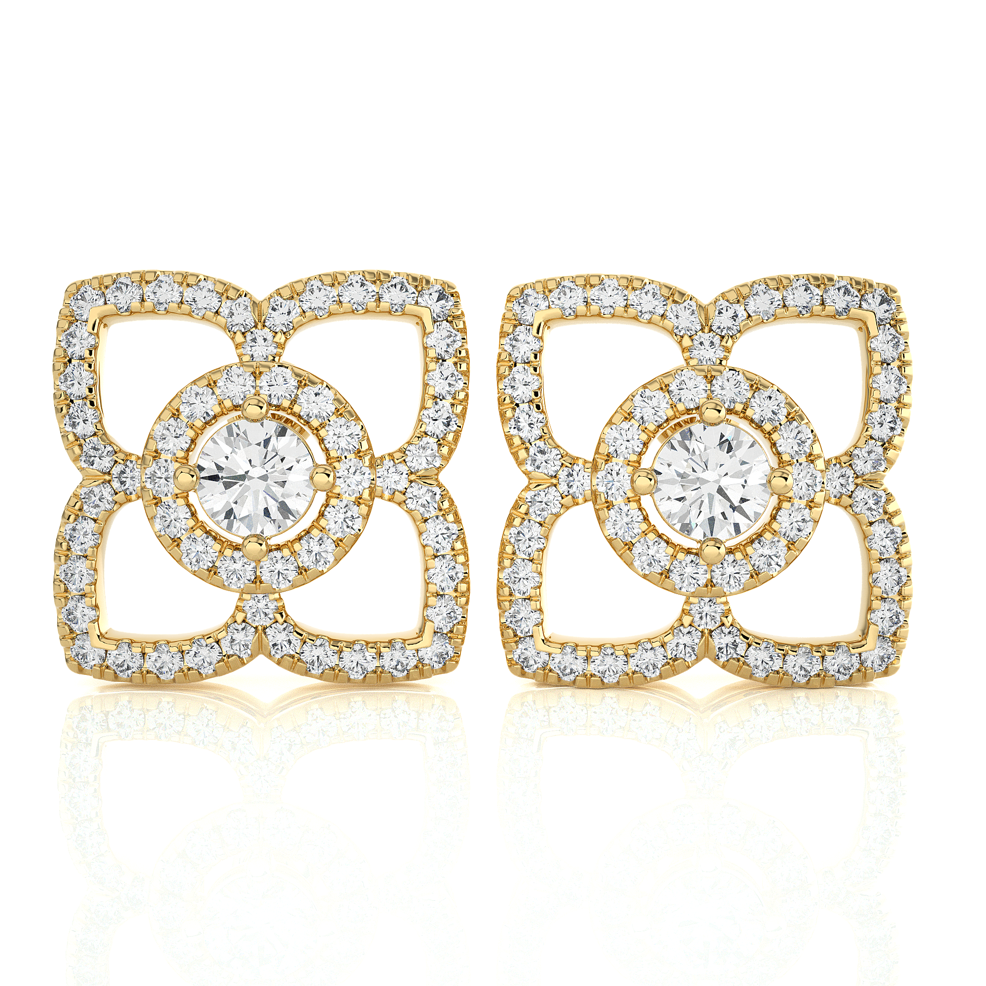 Round Lab Grown Diamond Stud Earrings