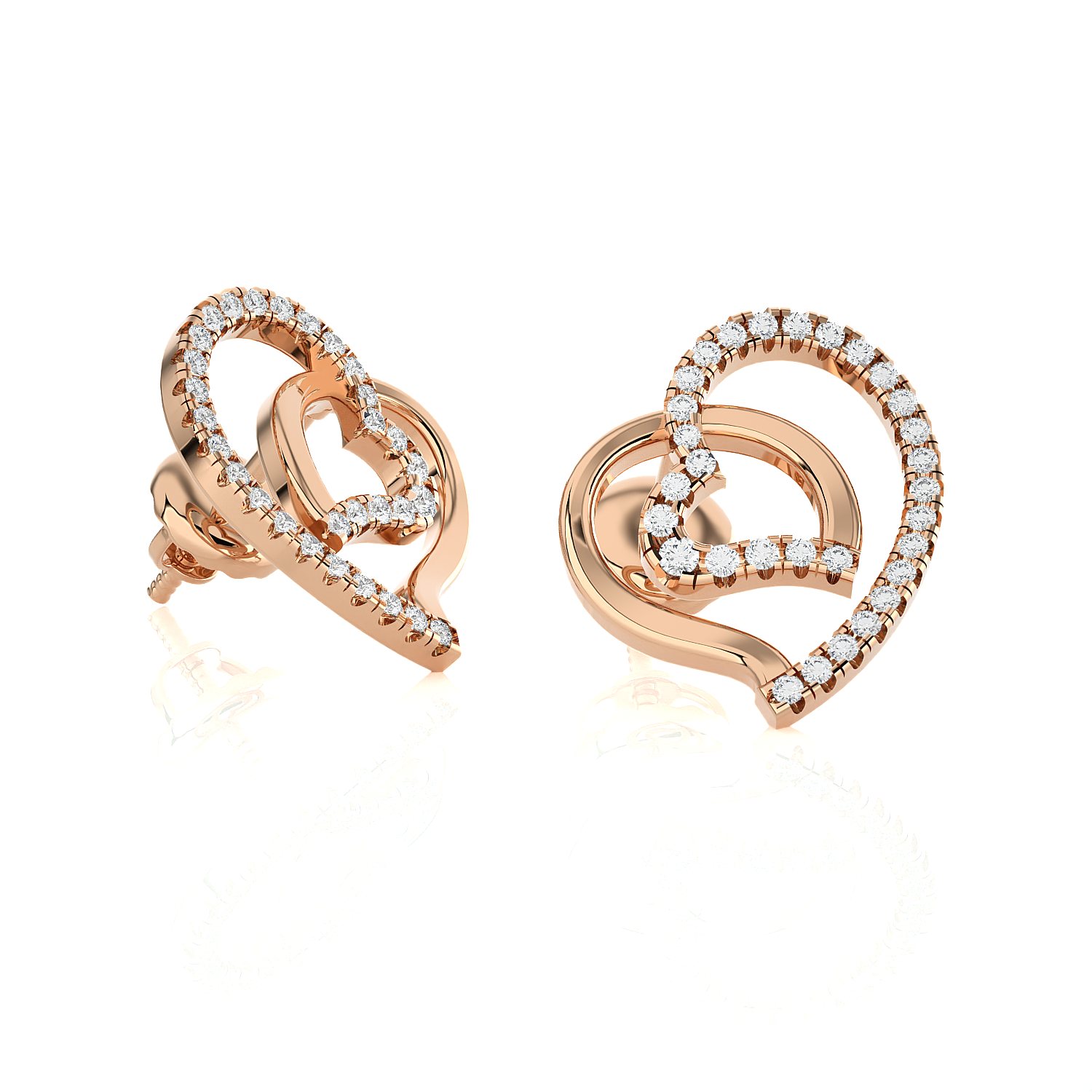 Round Lab Grown Diamond Stud Earrings