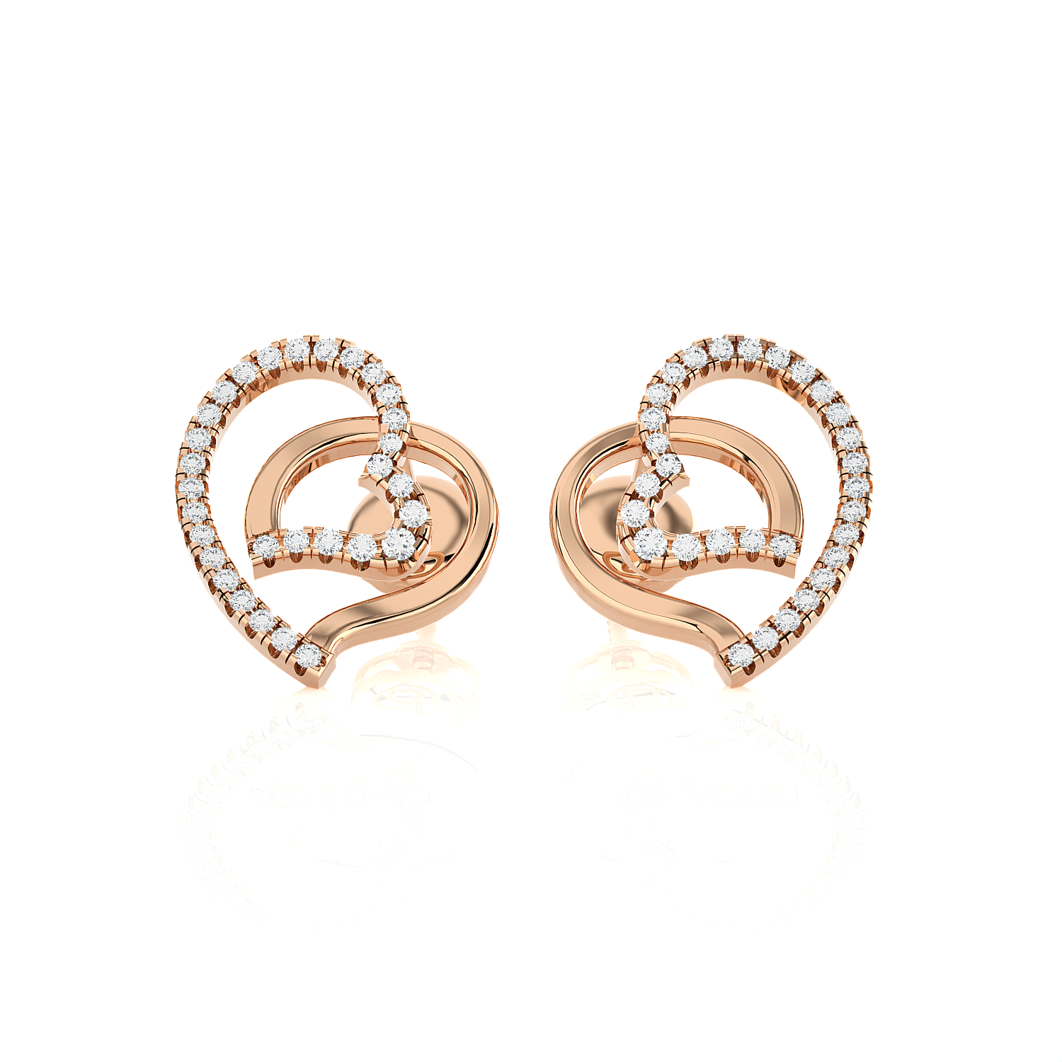 Round Lab Grown Diamond Stud Earrings