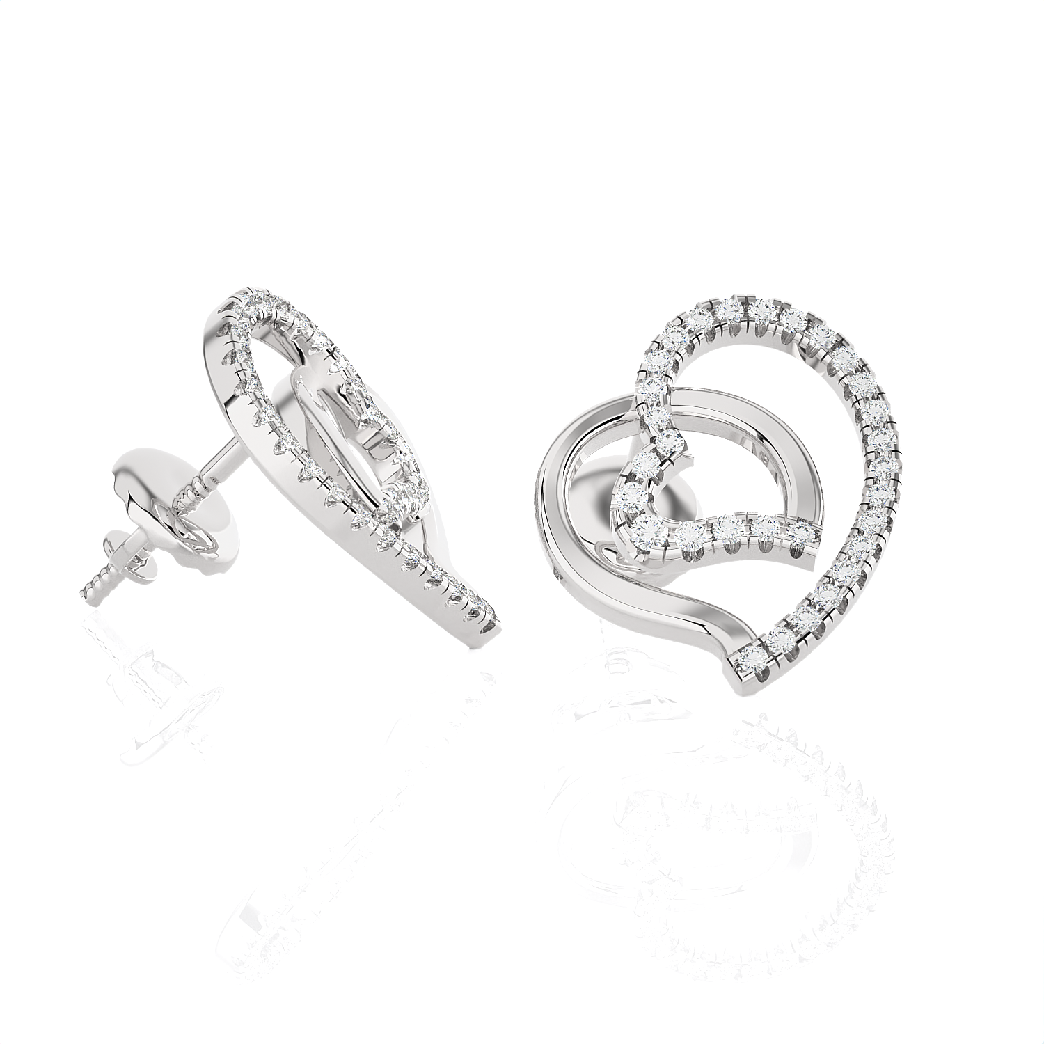 Round Lab Grown Diamond Stud Earrings