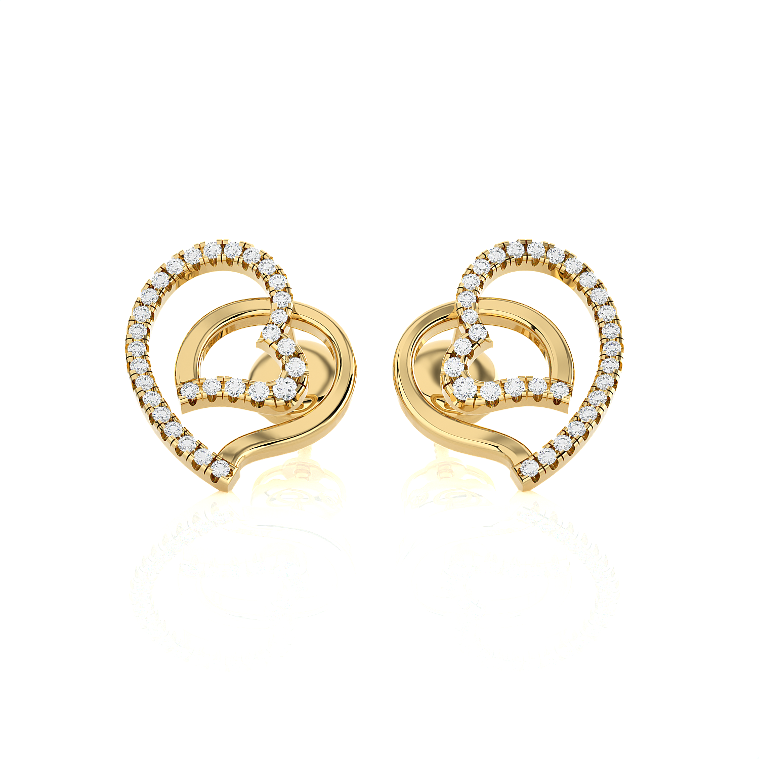 Round Lab Grown Diamond Stud Earrings